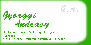 gyorgyi andrasy business card
